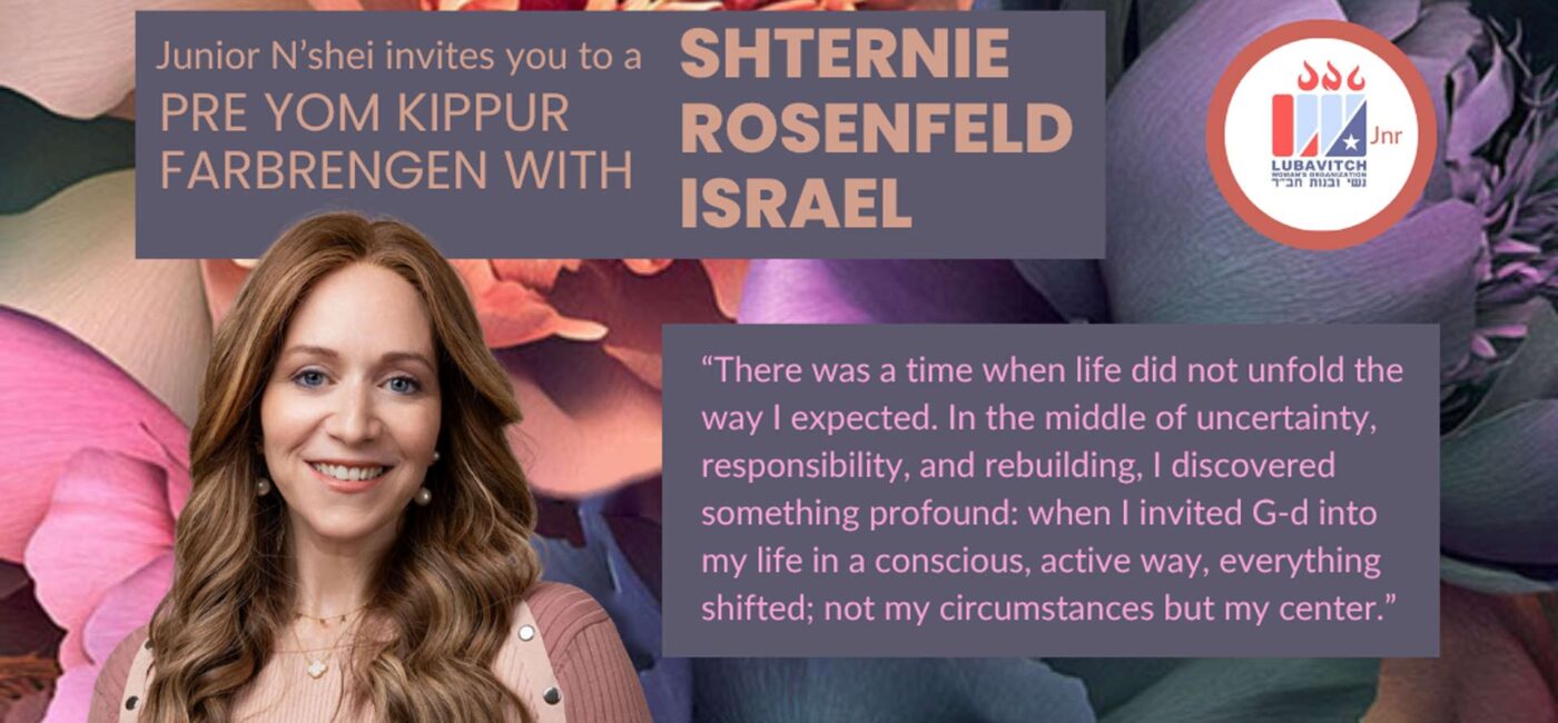 Shternie Speaks! Pre-Yom Kippur Farbrengen with Shternie Rosenfeld Israel