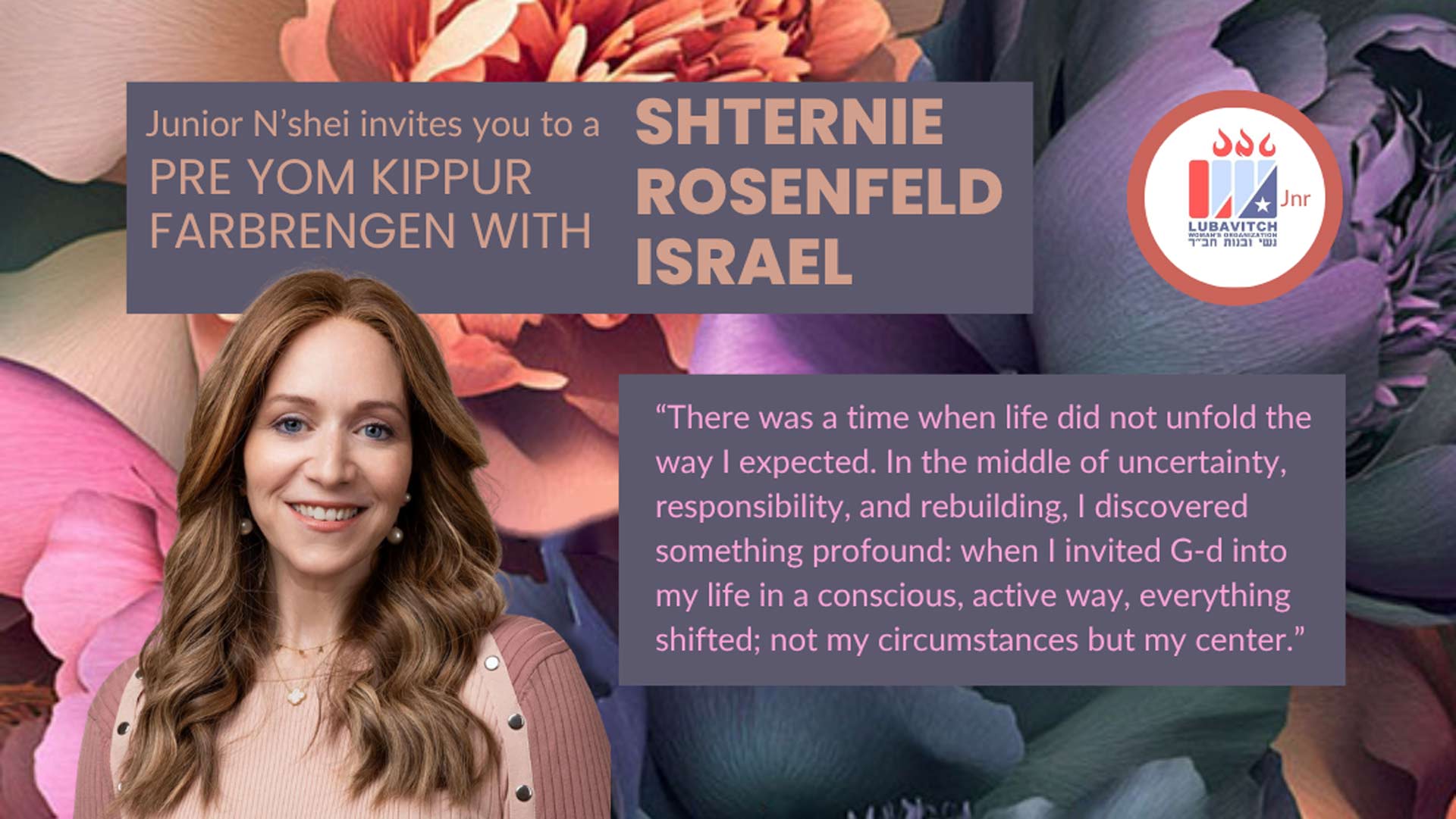 Shternie - Shternie: Speaking Event Junior Nshei Lubavitch